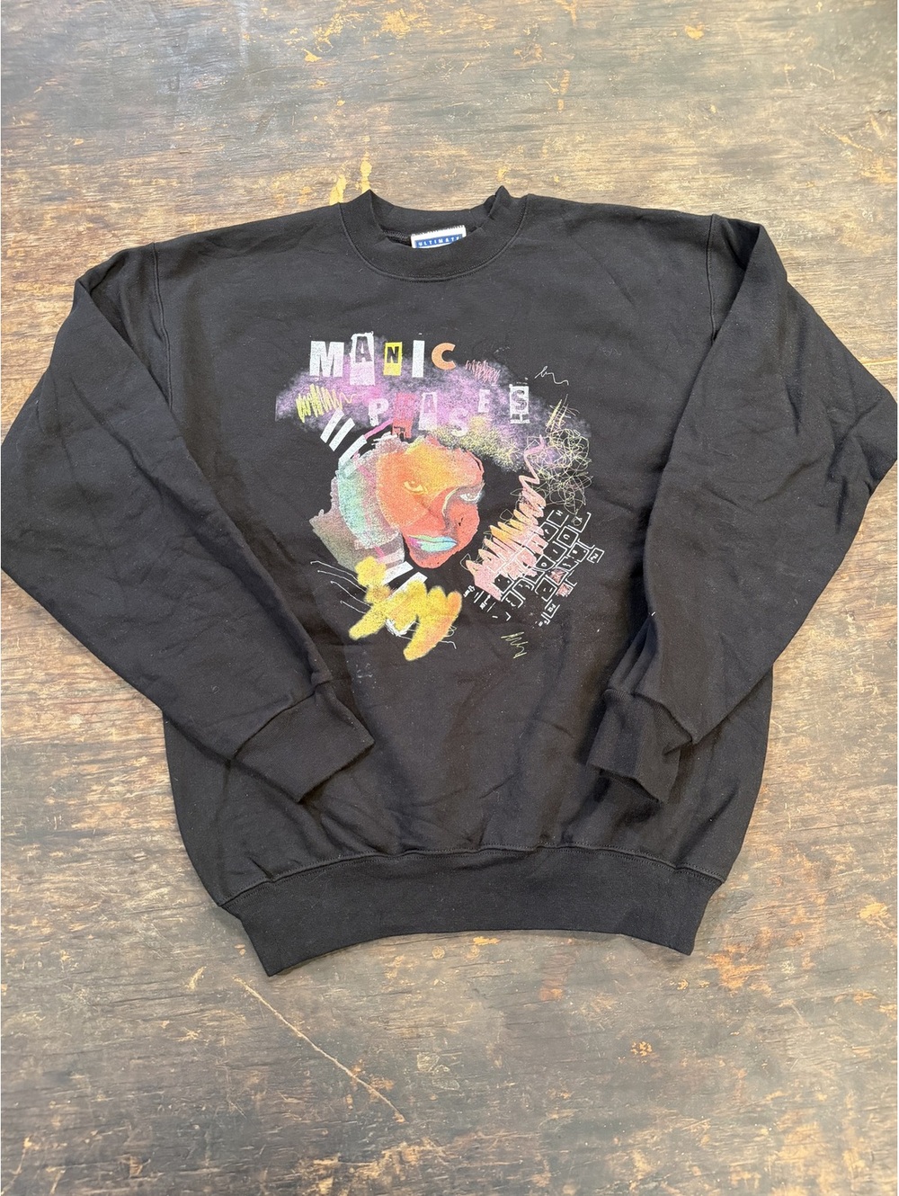 Vintage 90s Manic Phases Graphic Crewneck Sweatshirt